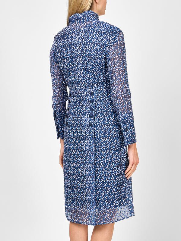 Favourbrook Belgravia Coat Navy Nene Silk Organza