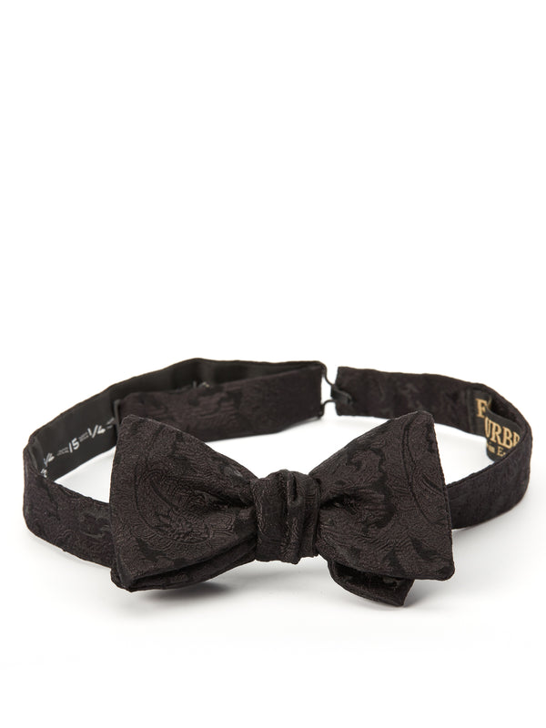 favourbrook Black Albert Silk Bow Tie