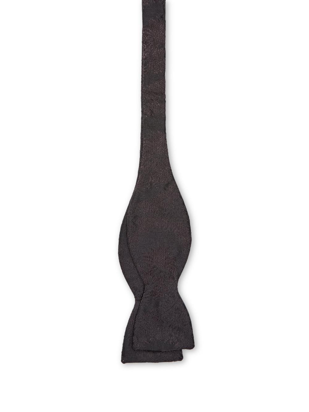 Favourbrook Black Deco Jacquard Silk Bow Tie