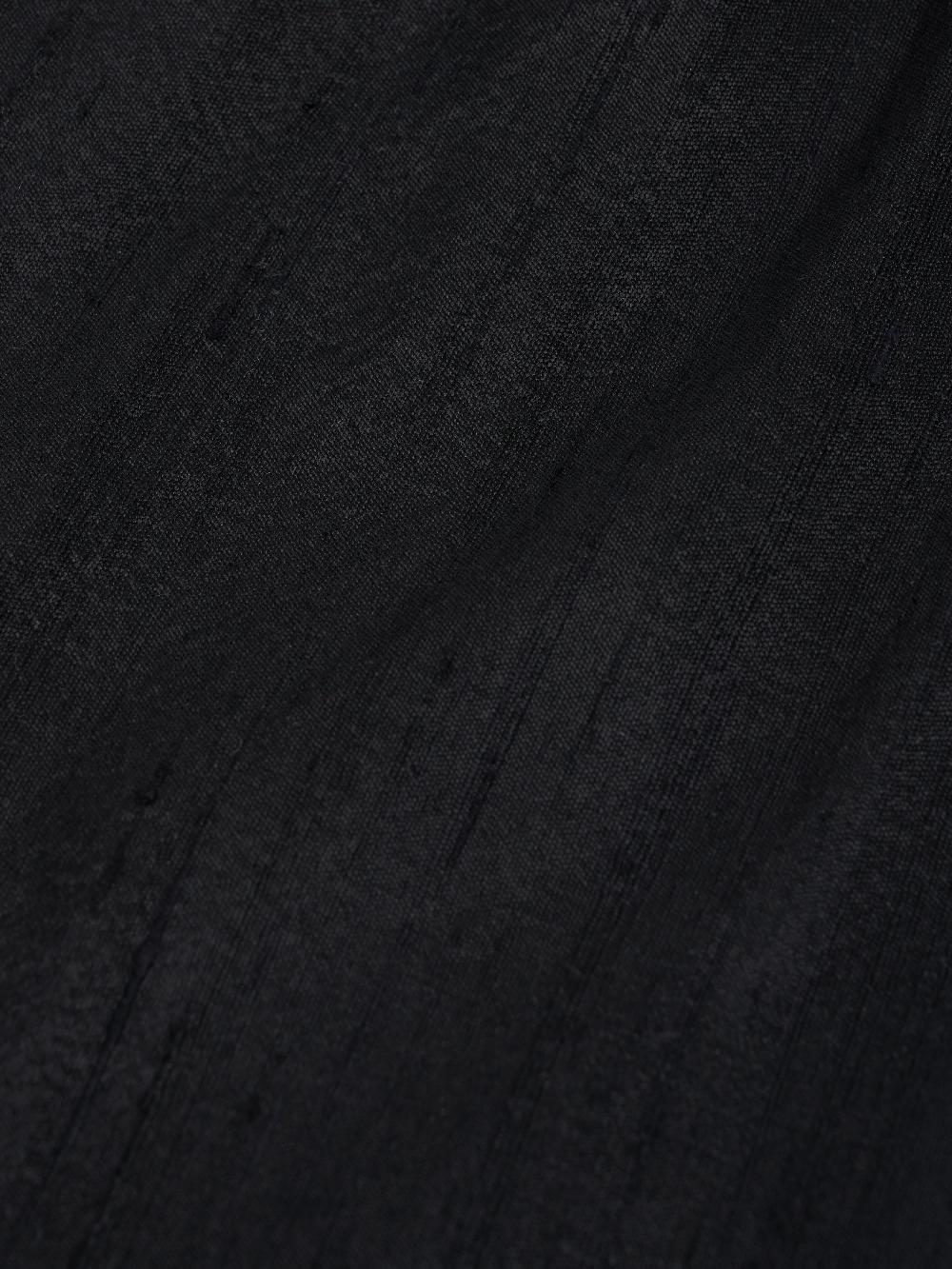 Favourbrook Black Douppion Silk Cravat