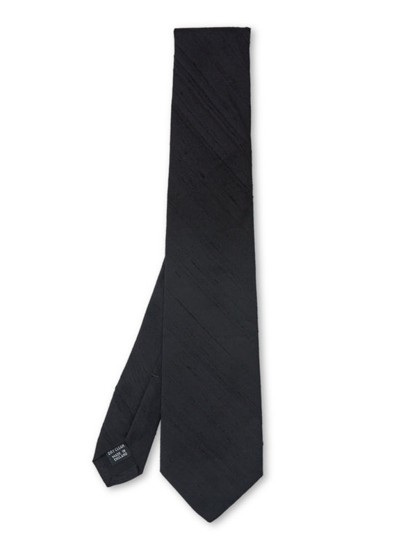 favourbrook Black Douppion Silk Tie