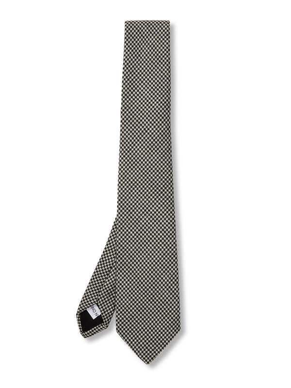favourbrook Black Houndstooth Tie