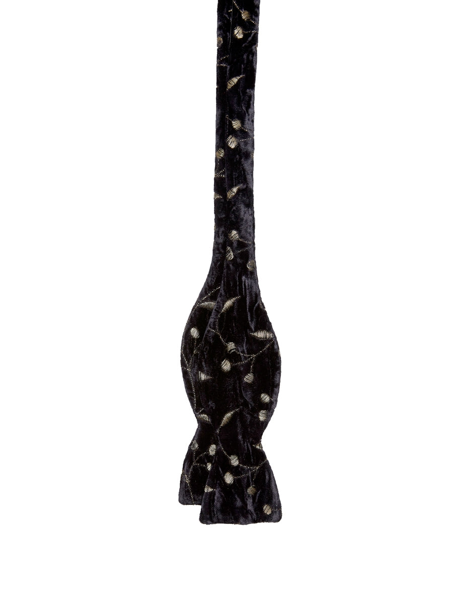 Favourbrook Black Lurex Berries Silk/Rayon Bow Tie