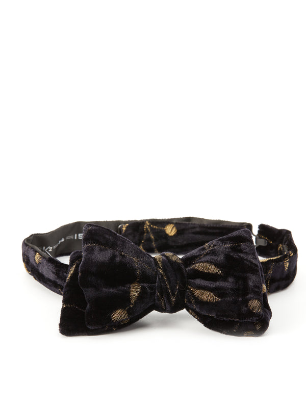 favourbrook Black Lurex Berries Silk/Rayon Bow Tie