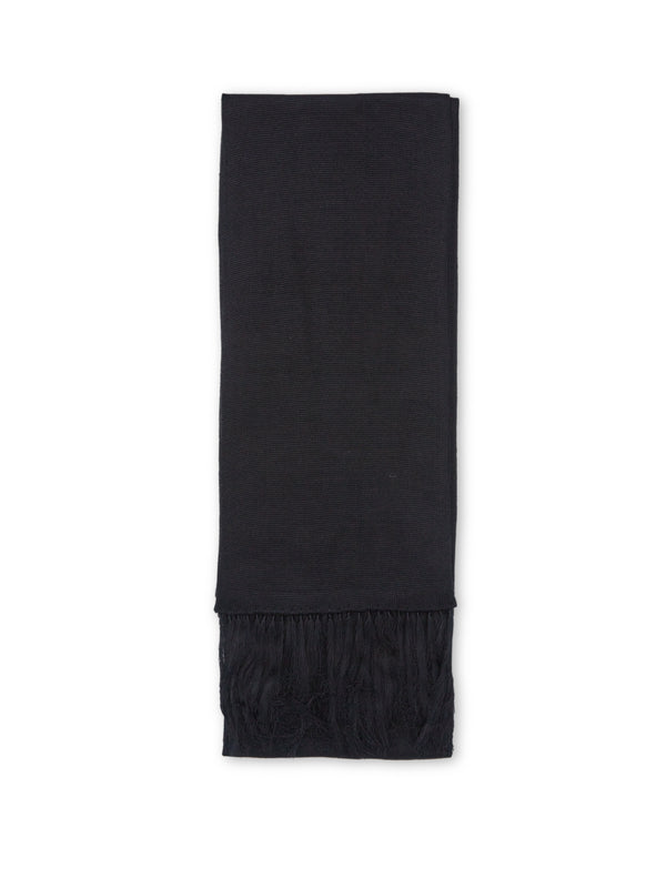favourbrook Black Mesh Silk Scarf