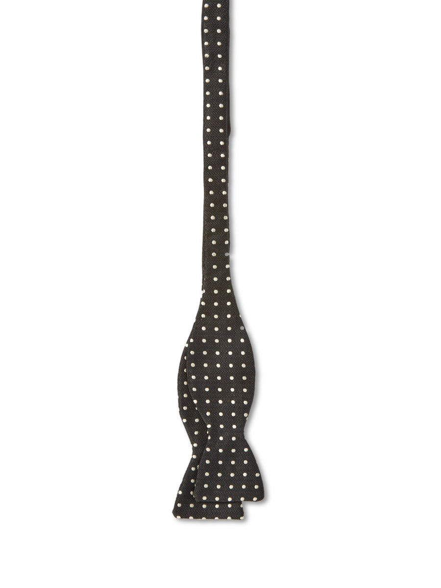 Favourbrook Black Pickwick Silk Bow Tie