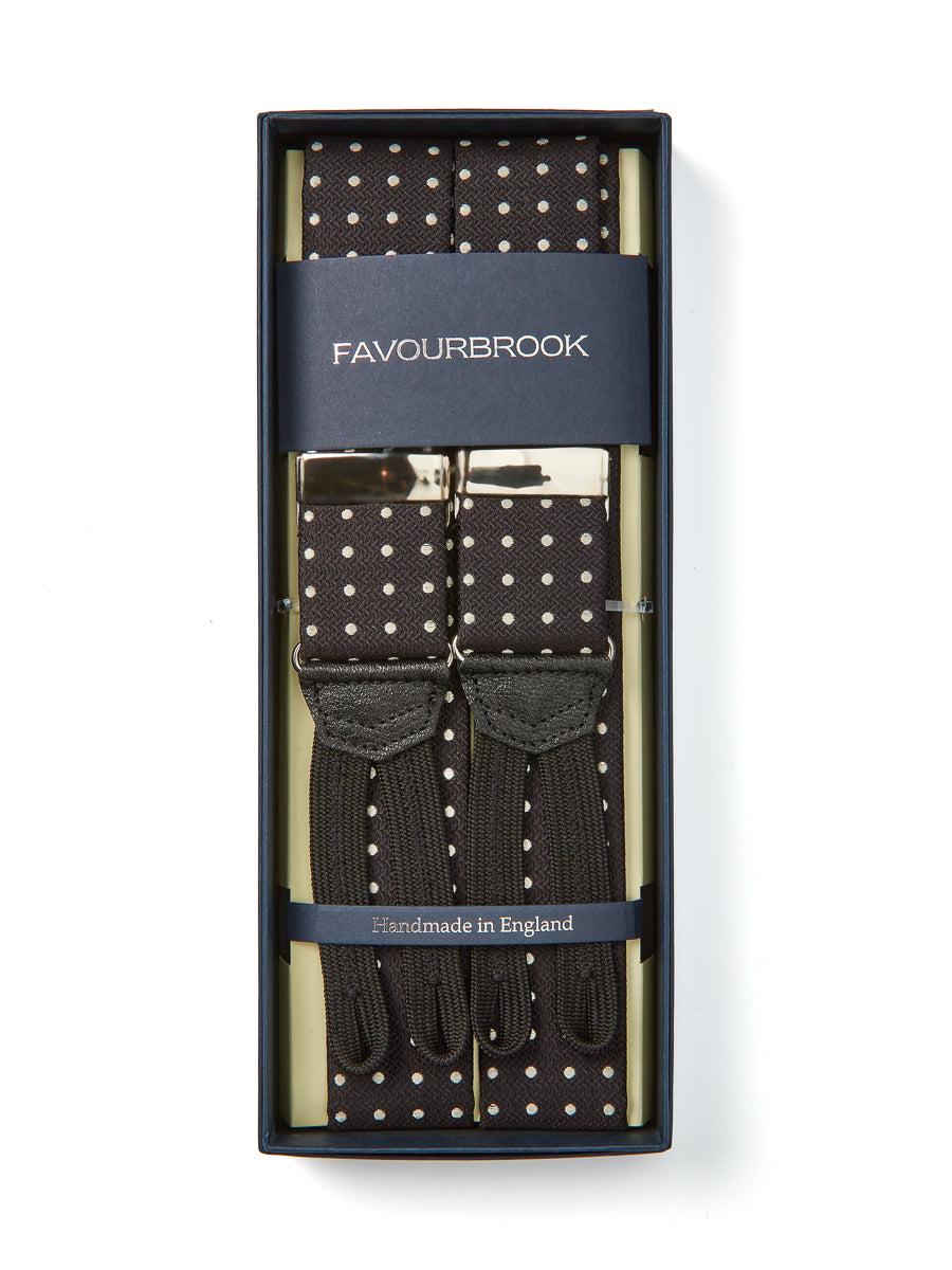 Favourbrook Black Pickwick Silk Braces