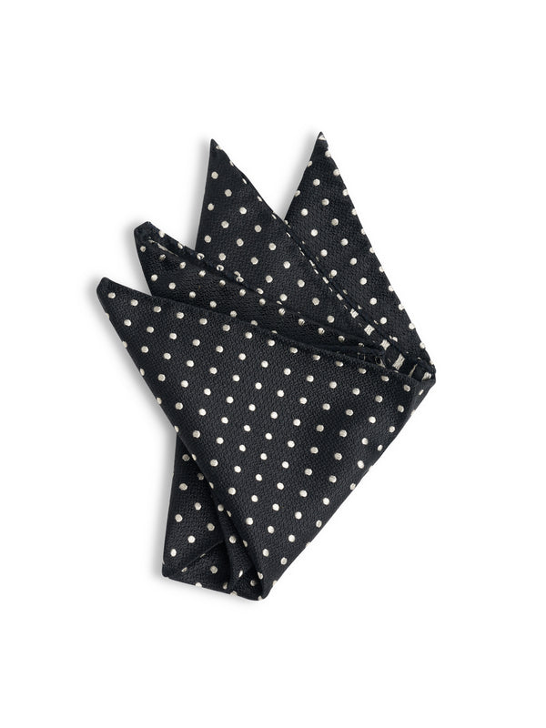 favourbrook Black Pickwick Silk Pocket Square