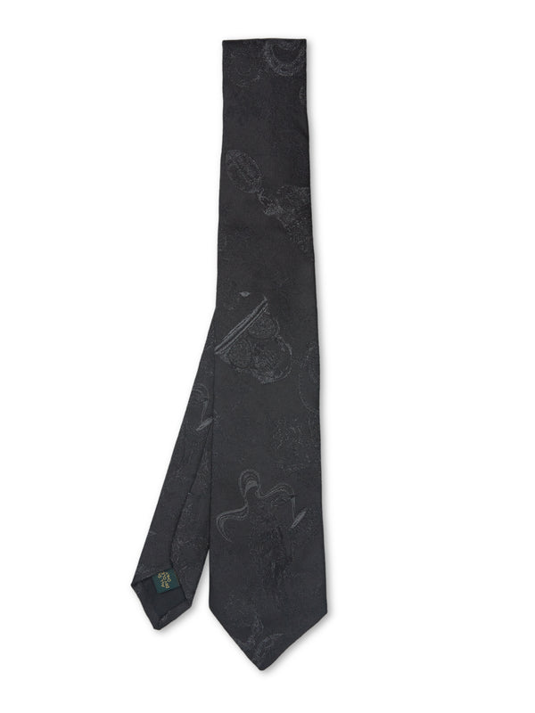 favourbrook Black St Giles Silk Tie