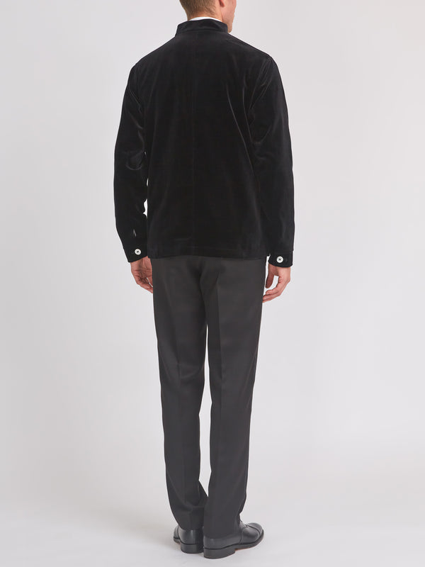 Favourbrook Black Velvet Cotton Artist Jacket