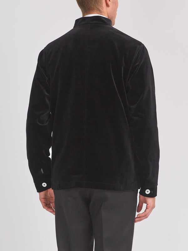 Favourbrook Black Velvet Cotton Artist Jacket