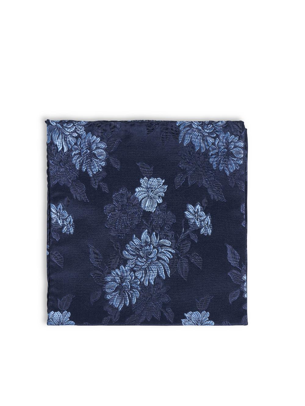 Favourbrook Blue Bourgainville Silk Pocket Squares