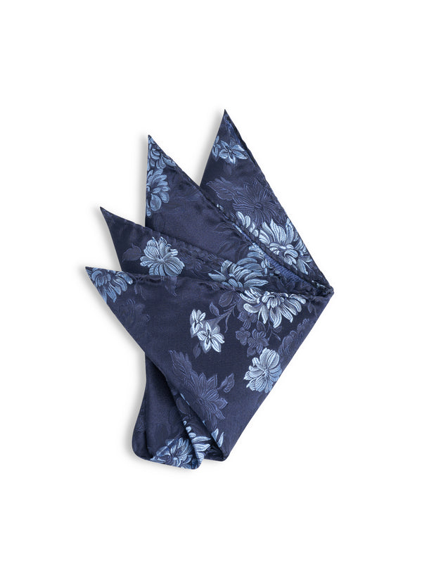 favourbrook Blue Bourgainville Silk Pocket Squares