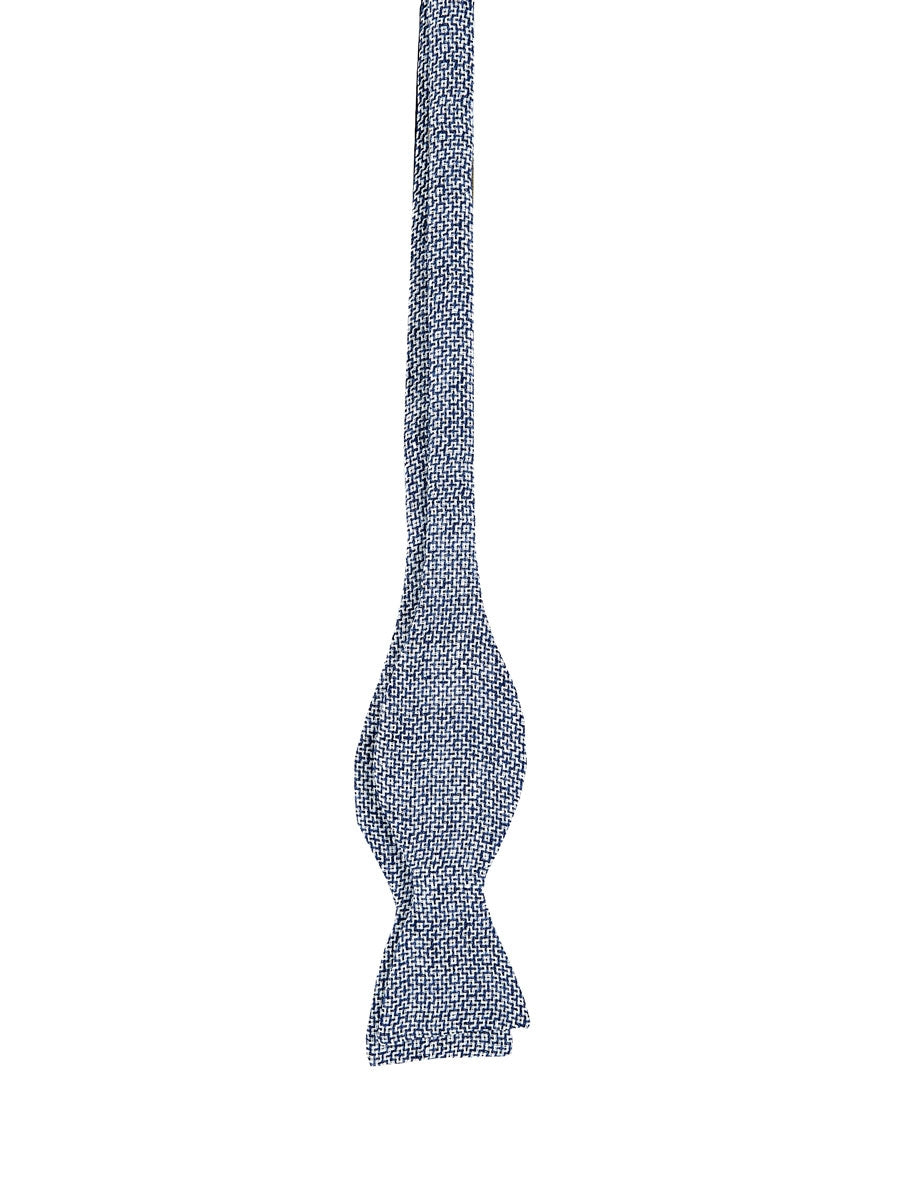 Favourbrook Blue Culcross Linen Bow Tie
