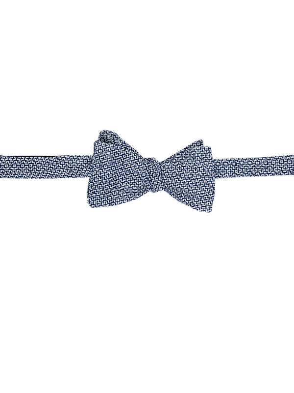 favourbrook Blue Culcross Linen Bow Tie