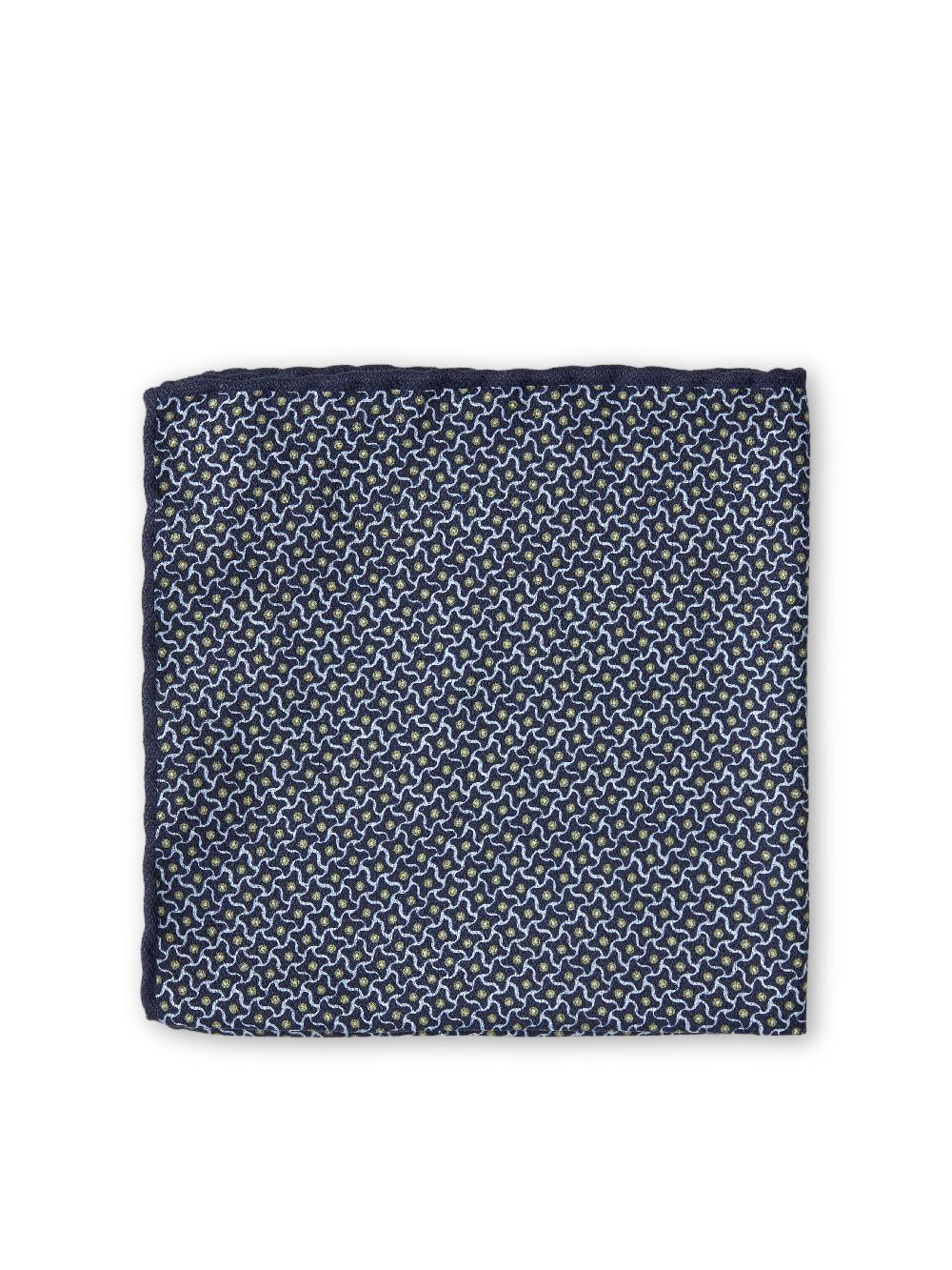 Favourbrook Blue Sandham Silk Pocket Square