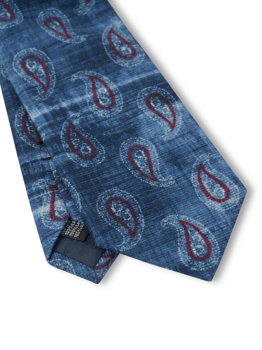 Favourbrook Blue Shirburn Paisley Wool Tie