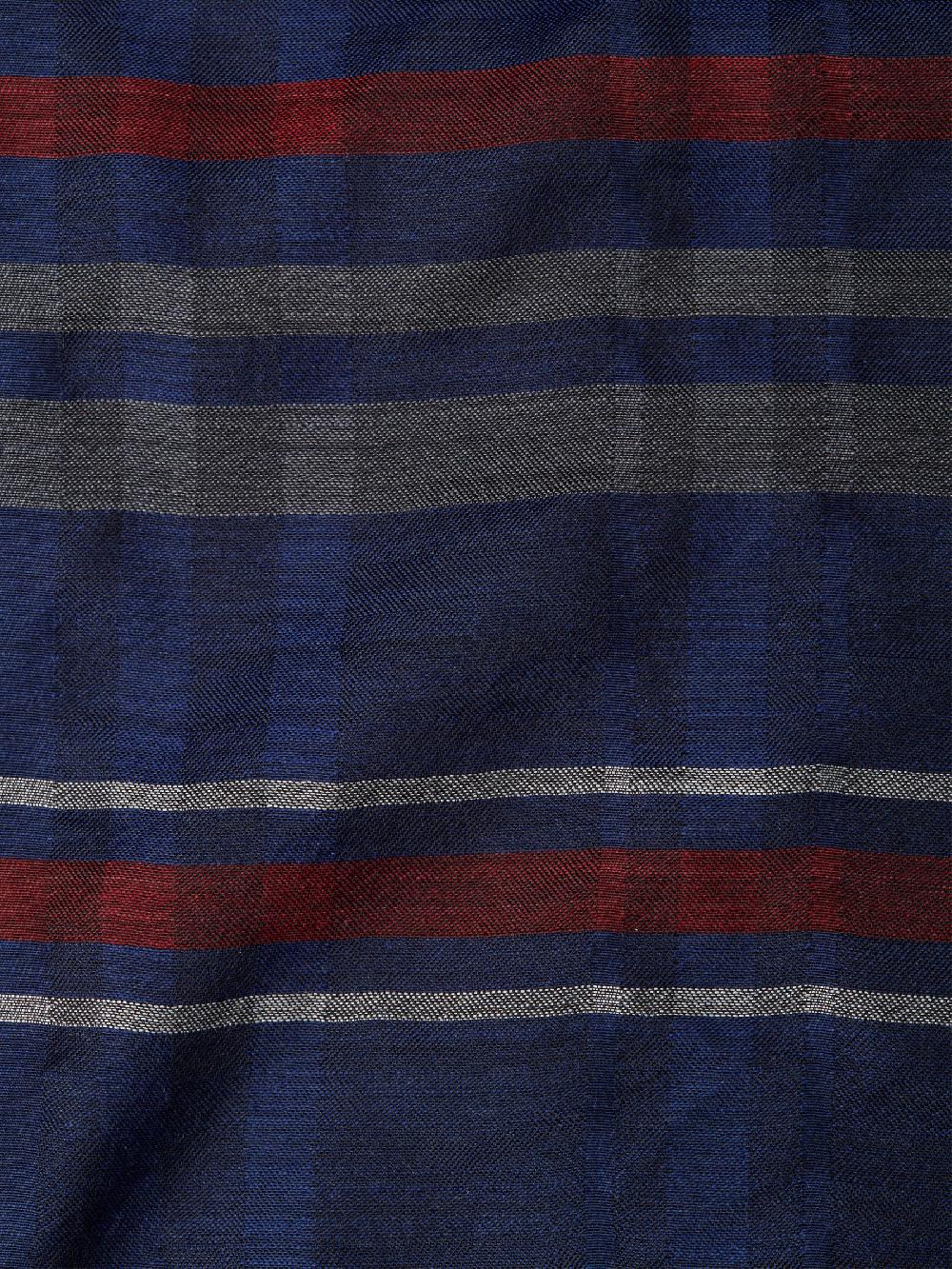 Favourbrook Blue Slade Silk/wool Scarf