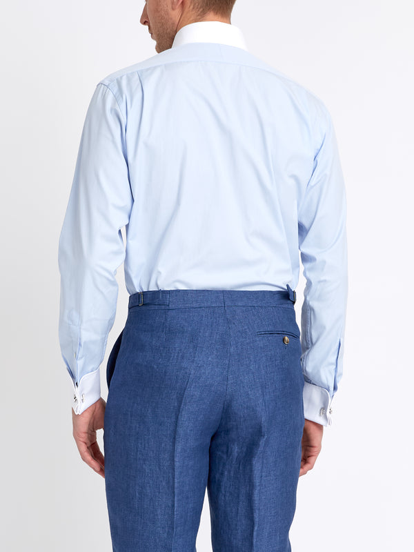 Favourbrook Blue/White Steed Cotton Gatsby Shirt