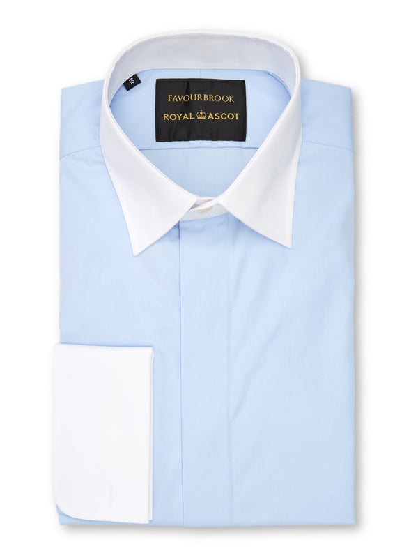 favourbrook Blue/White Steed Cotton Gatsby Shirt