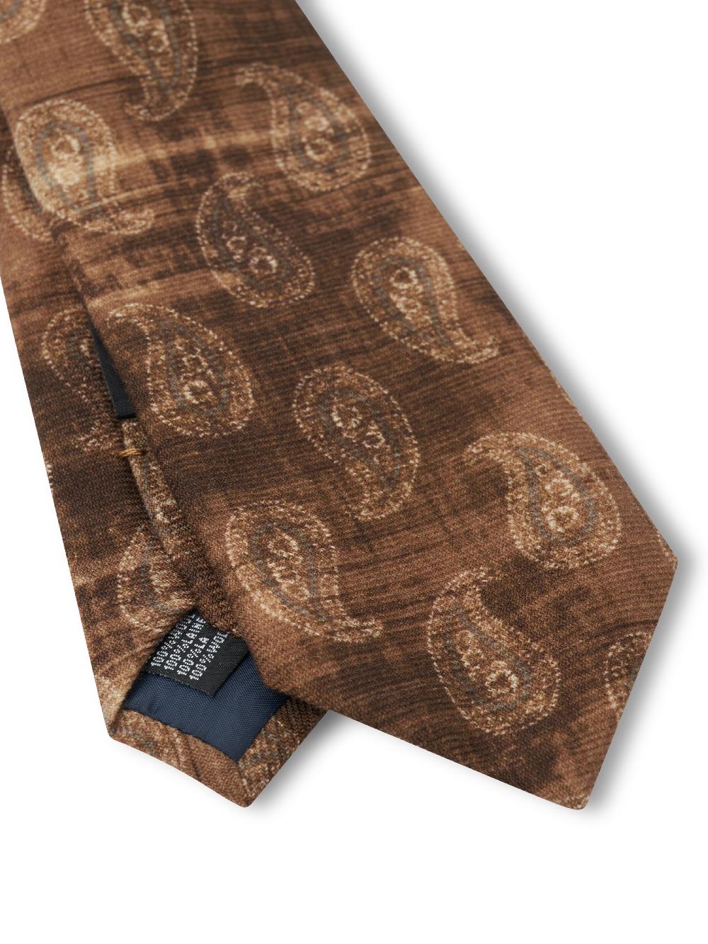 Favourbrook Brown Shirburn Paisley Wool Tie
