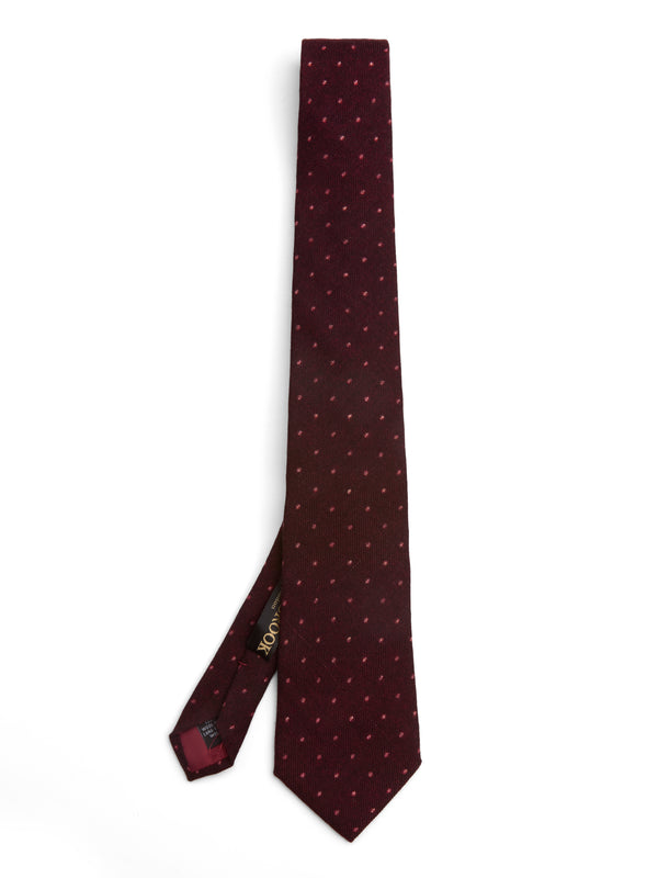 favourbrook Burgundy Beddingham Wool Tie