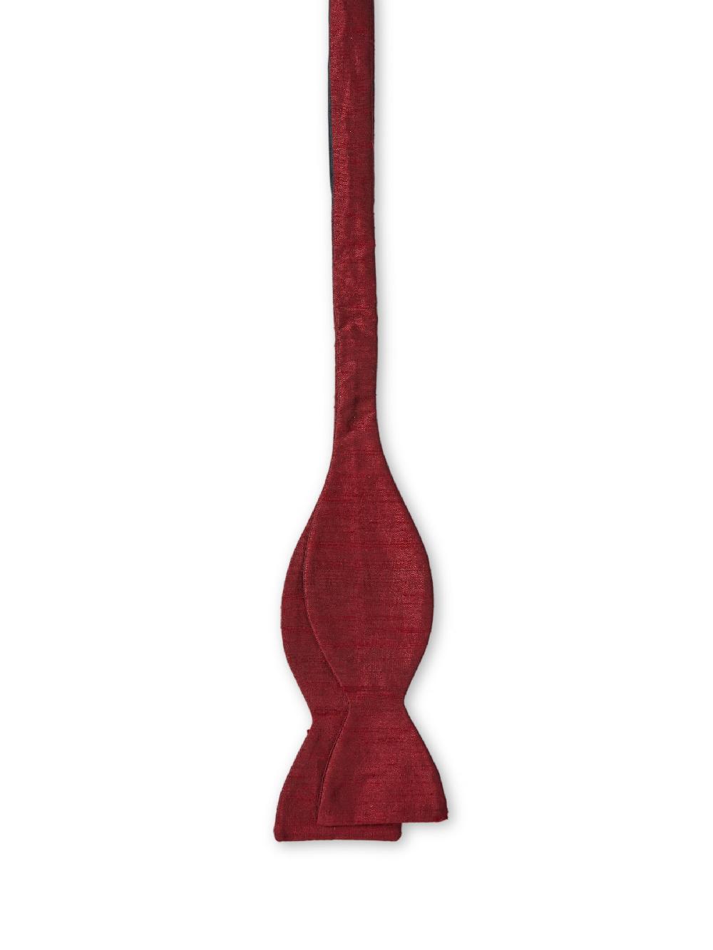 Favourbrook Burgundy Douppion Silk Bow Tie
