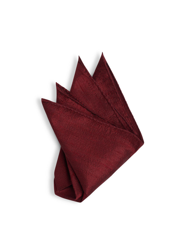 favourbrook Burgundy Douppion Silk Pocket Square