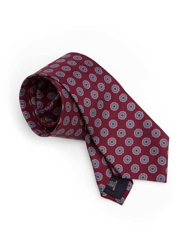 Favourbrook Burgundy Firle Silk Tie