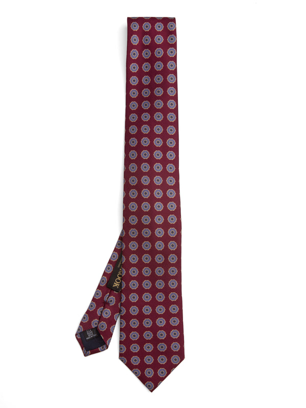 favourbrook Burgundy Firle Silk Tie