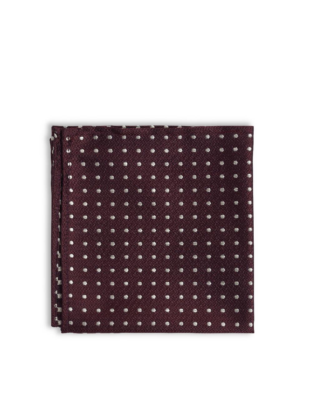 Favourbrook Burgundy Pickwick Silk Pocket Square