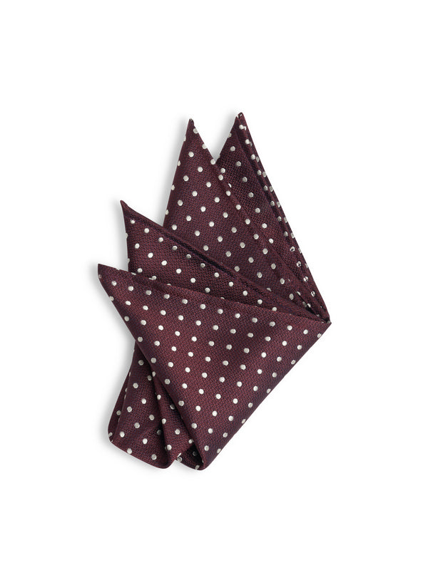 favourbrook Burgundy Pickwick Silk Pocket Square