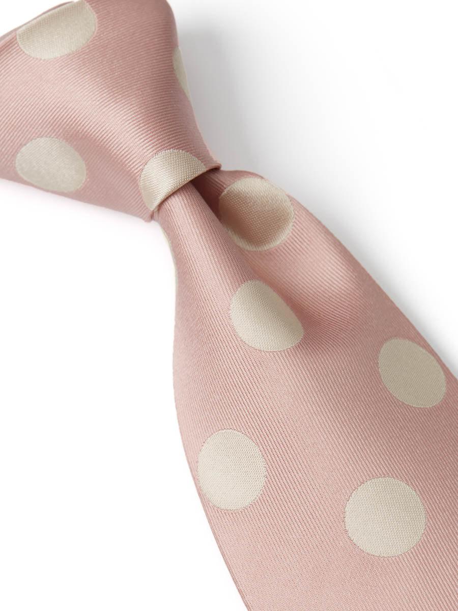 Favourbrook Cambridge Spot Pink/Cream Silk Tie