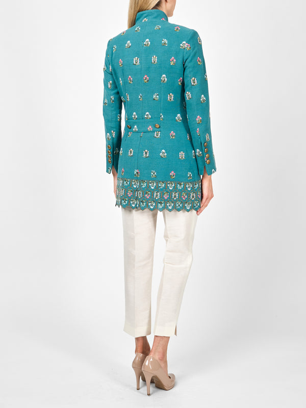 Favourbrook Camden Jacket Teal Wimbourne Linen