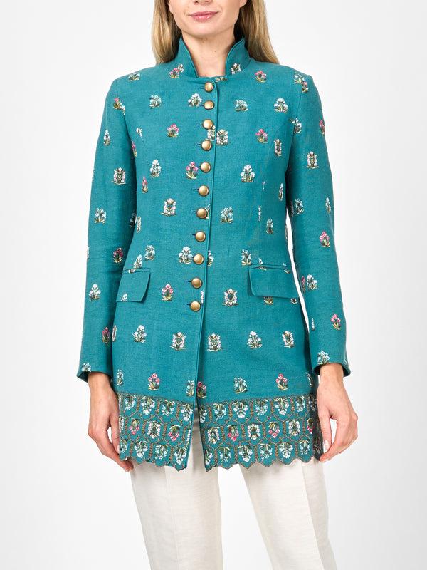 Favourbrook Camden Jacket Teal Wimbourne Linen