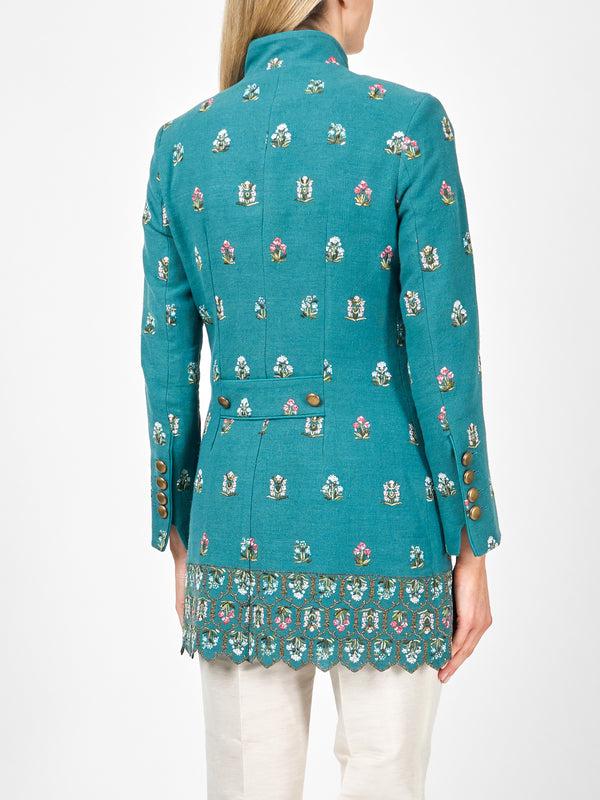 Favourbrook Camden Jacket Teal Wimbourne Linen