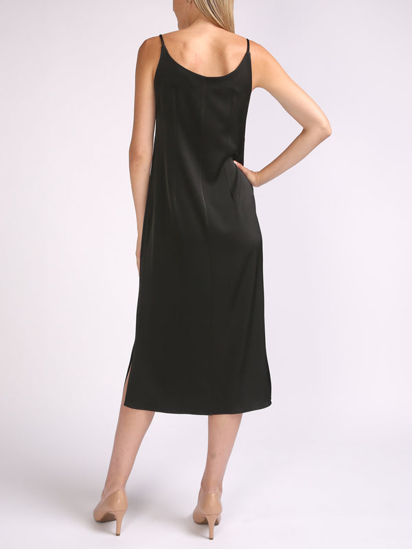 Favourbrook Camisole Dress Black Heavy Crepe Satin