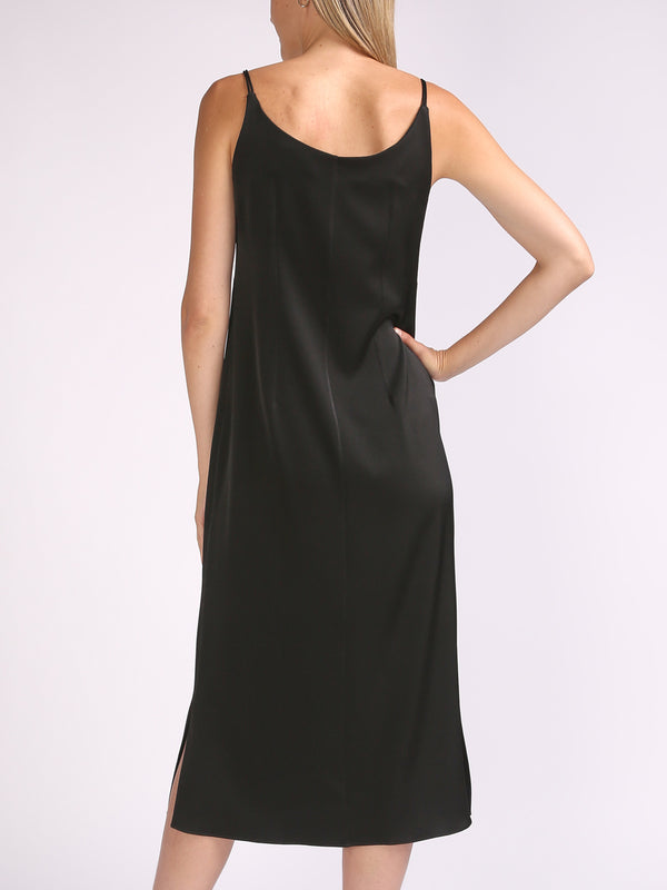 Favourbrook Camisole Dress Black Heavy Crepe Satin