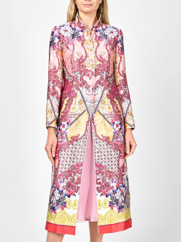 Favourbrook Carnaby Coat Red Madrid Silk Satin