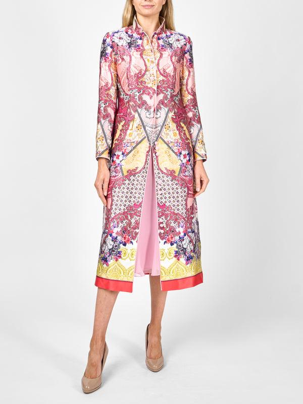 favourbrook Carnaby Coat Red Madrid Silk Satin