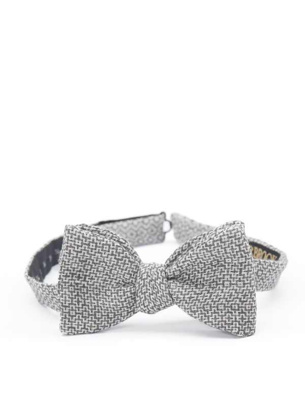 favourbrook Charcoal Culcross Linen Bow Tie
