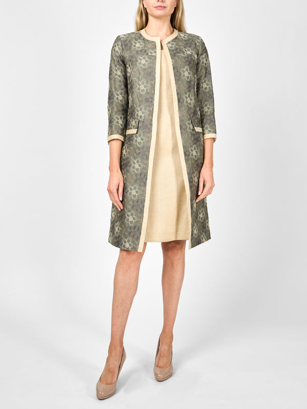 favourbrook Chelsea Coat Khaki Bronze Aubrey Linen