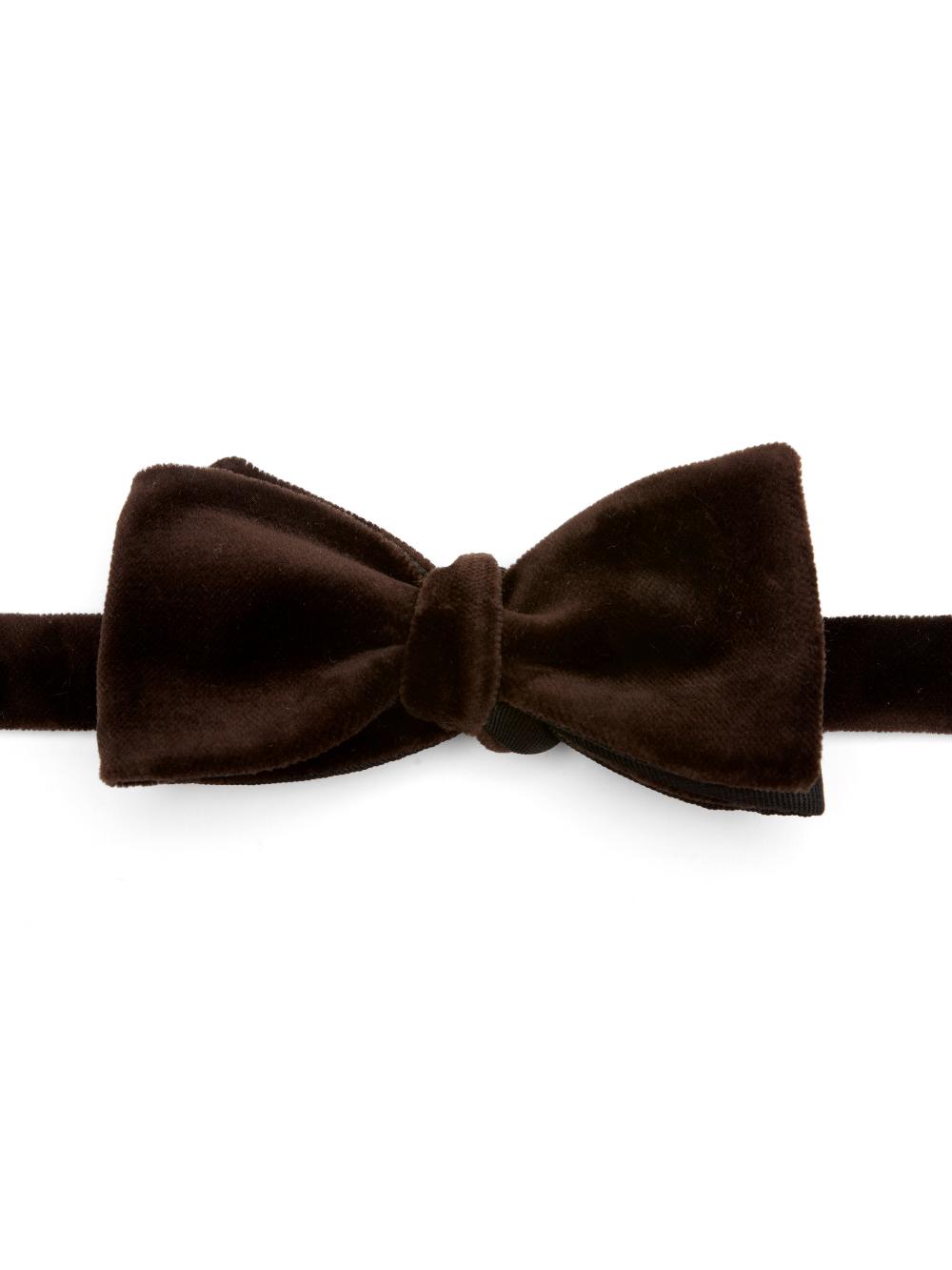 Favourbrook Chocolate Brown Velvet Bow Tie