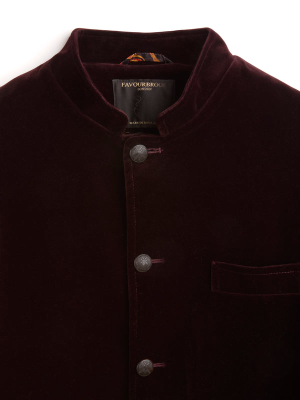 Favourbrook Claret Velvet Cotton Artist Jacket