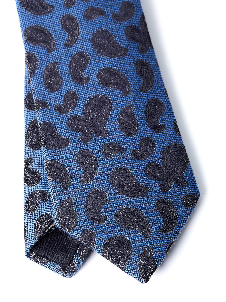 Favourbrook Cobalt Durlston Paisley Silk/Wool Tie