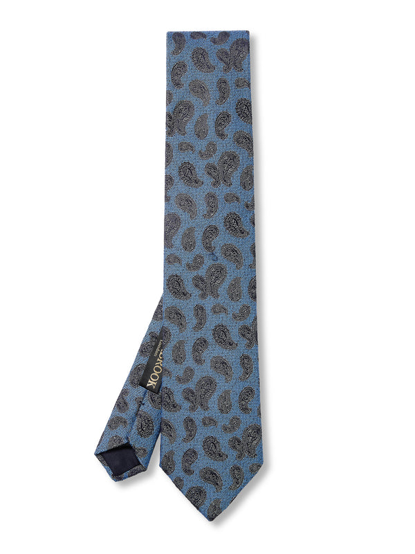 favourbrook Cobalt Durlston Paisley Silk/Wool Tie