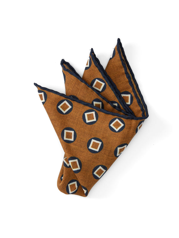 favourbrook Copper Clivedon Silk Pocket Square