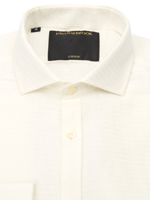 Favourbrook Cream Haston Cutaway Collar Shirt