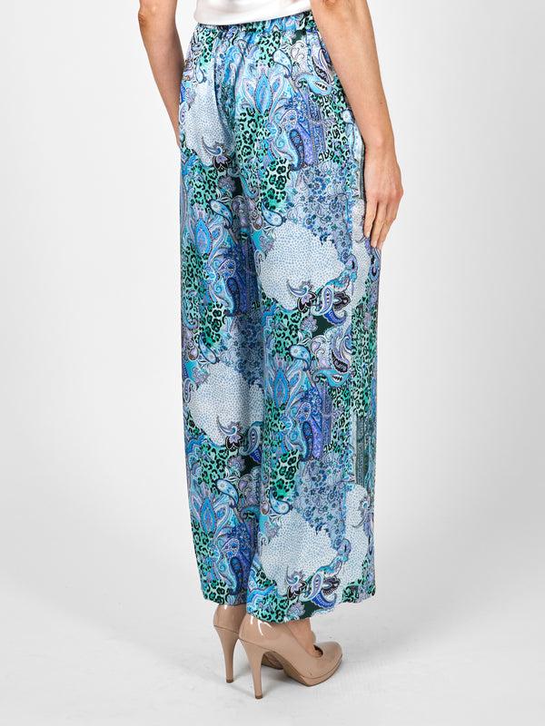 Favourbrook Cruise Trousers Blue Dharma Silk Satin