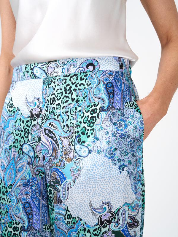 Favourbrook Cruise Trousers Blue Dharma Silk Satin